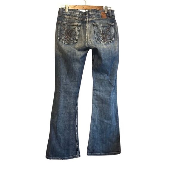 BKE Bootcut Jeans Women's Embroidered Pockets Denim Blue Wash - Picture 7 of 7